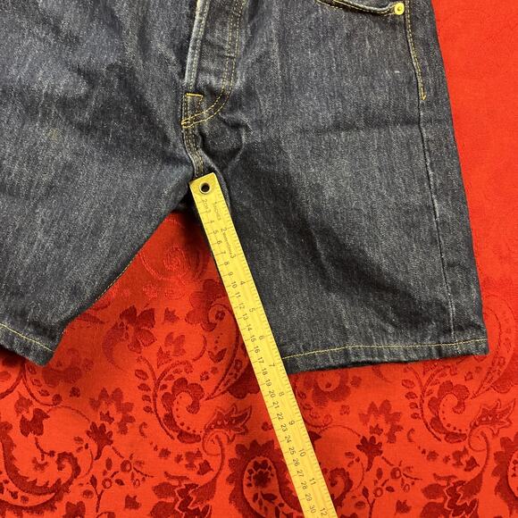 Levis 501 Button Fly Shorts Men 30 Denim Jorts Blue Skater Jean Straight *read‎ - Picture 9 of 10